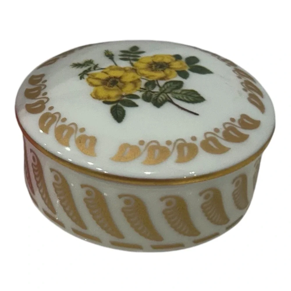 1980 Empress‎ Josephine Rose Garden Porcelain Trinket Box Limited Edition